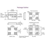 康納溫菲爾德晶振,CS-044晶振,CS-044-054.0M晶振